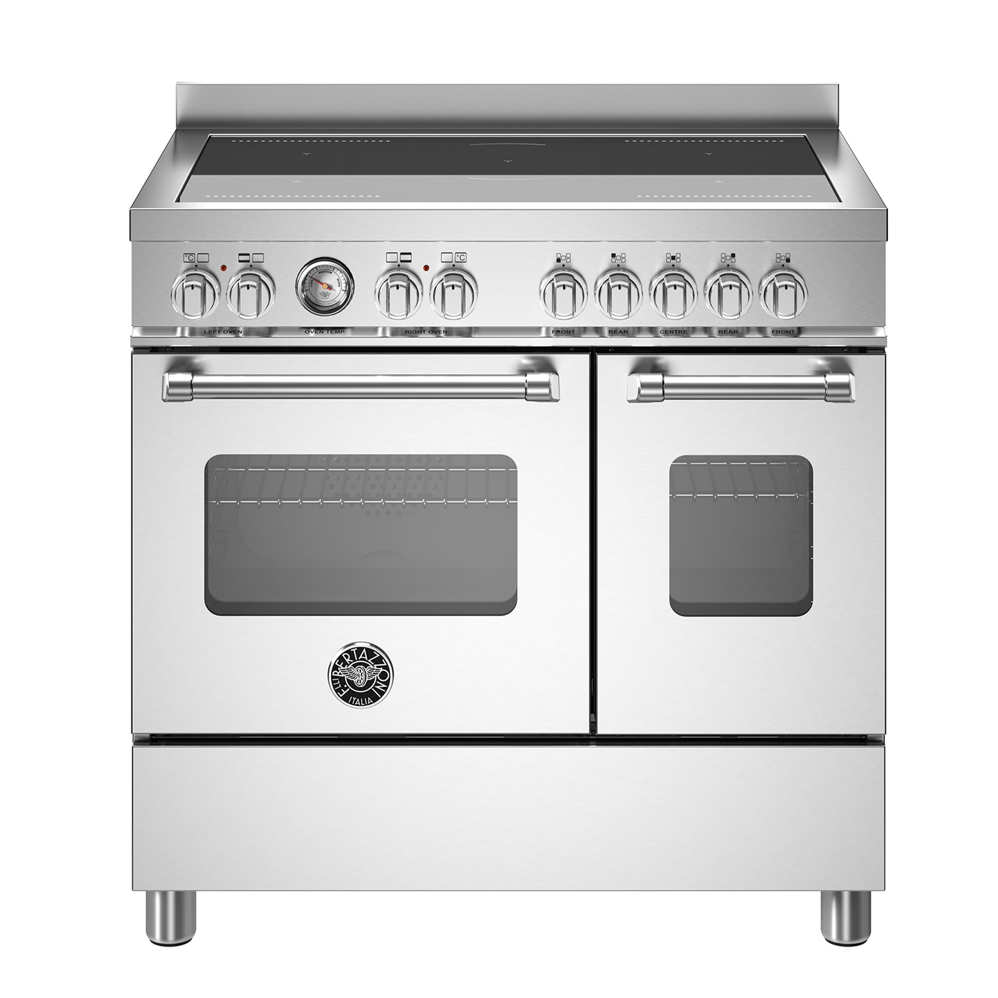 Master Induction Range 90cm with Double Oven, Stainless Steel