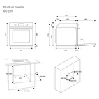 Professional Built-in Oven 60cm LCD, Carbonio