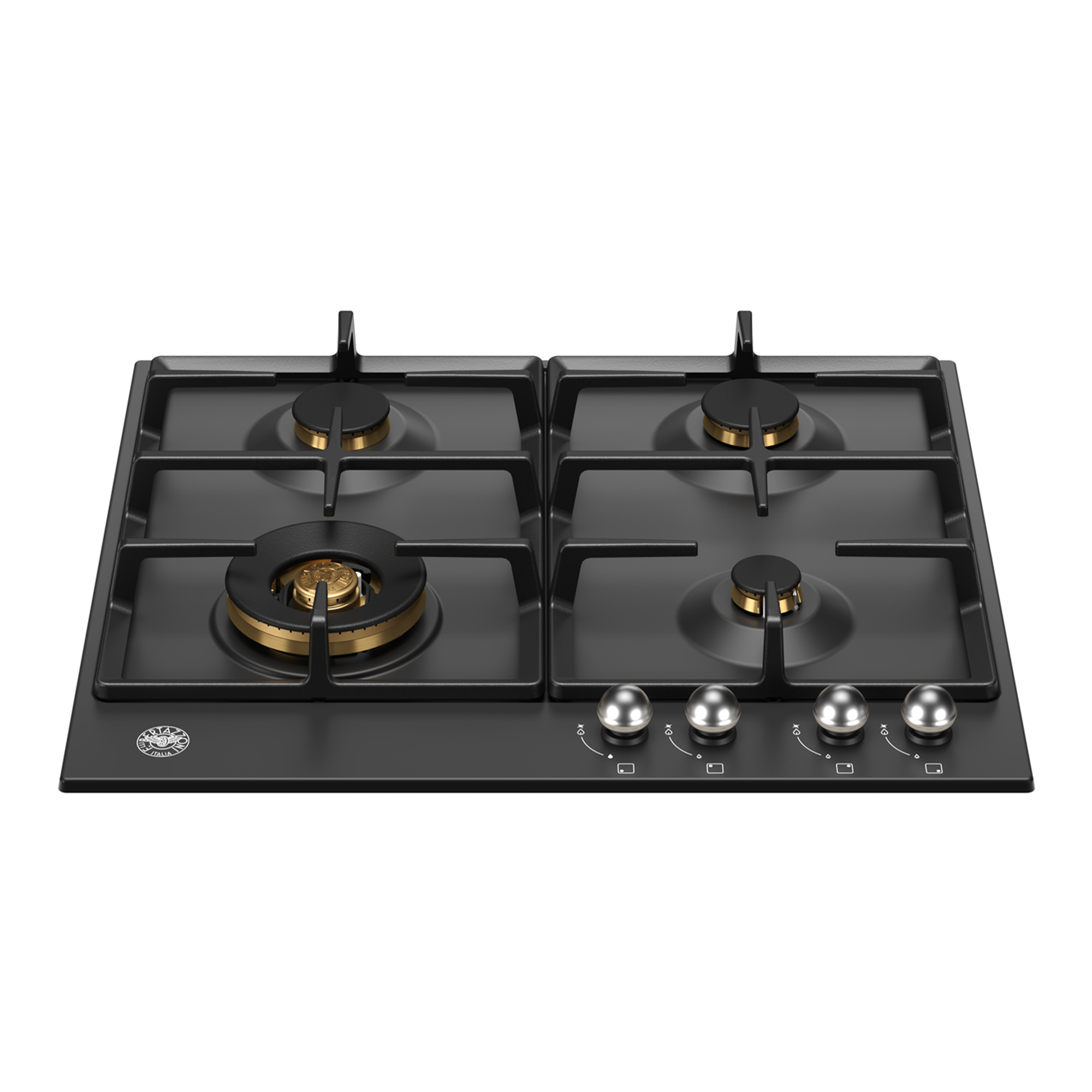 Heritage Gas Cooktop 60cm, Matte Black