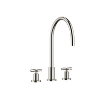 Tara Three-Hole Mixer Brushed Platinum