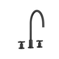 Tara Three-Hole Mixer Matte Black