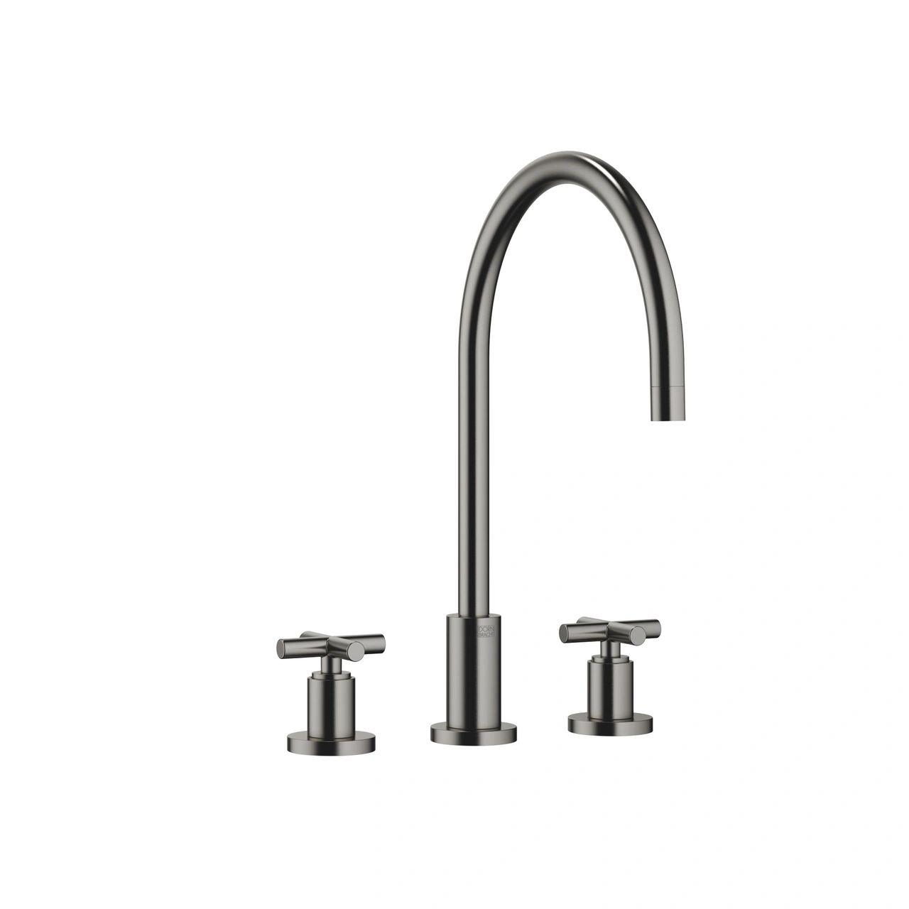 Tara Three-Hole Mixer Brushed Dark Platinum