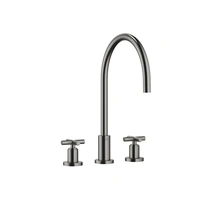 Tara Three-Hole Mixer Brushed Dark Platinum