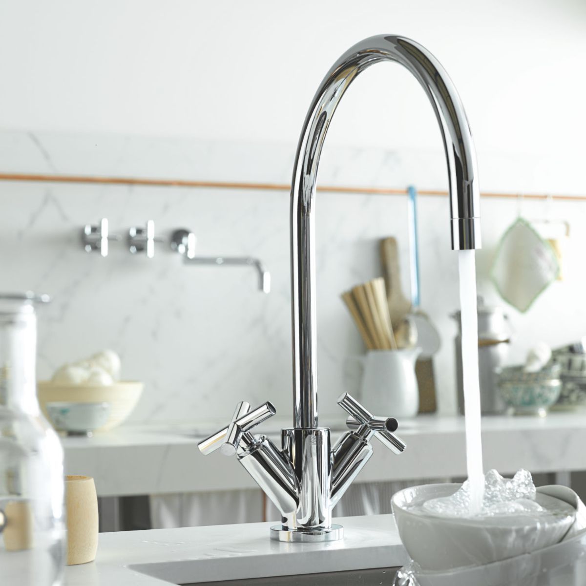 Tara Tvågreppsblandare Borstad mässing