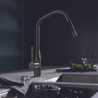 Sync Square Kitchen Mixer with Shower Platinum