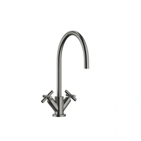 Tara Dual Handle Mixer in Brushed Dark Platinum