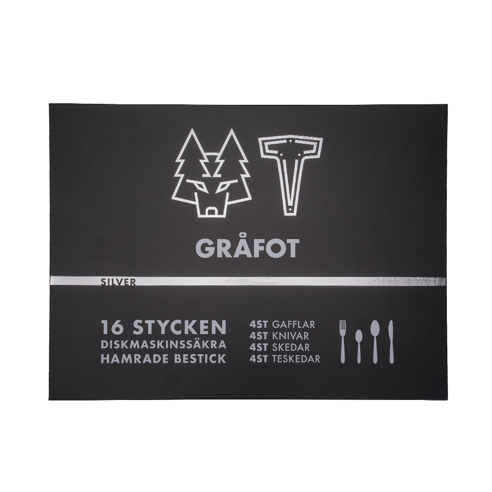 Gråfot Silverware Set Silver