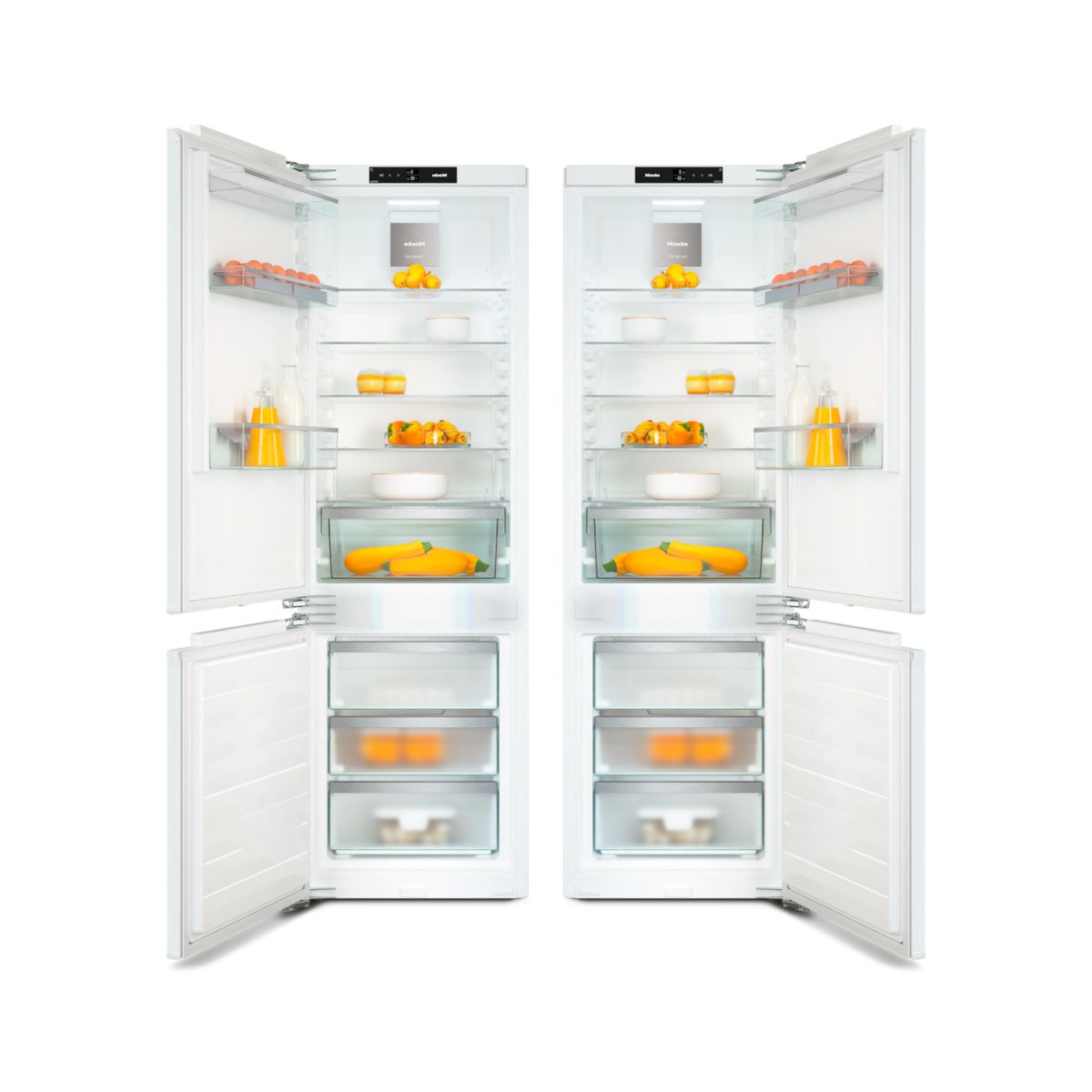 Miele paket KFN 7734 F Integrerad kyl/frysskåp 2x