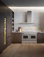 Professional Gas Range 120cm with Double Oven, Stainless Steel