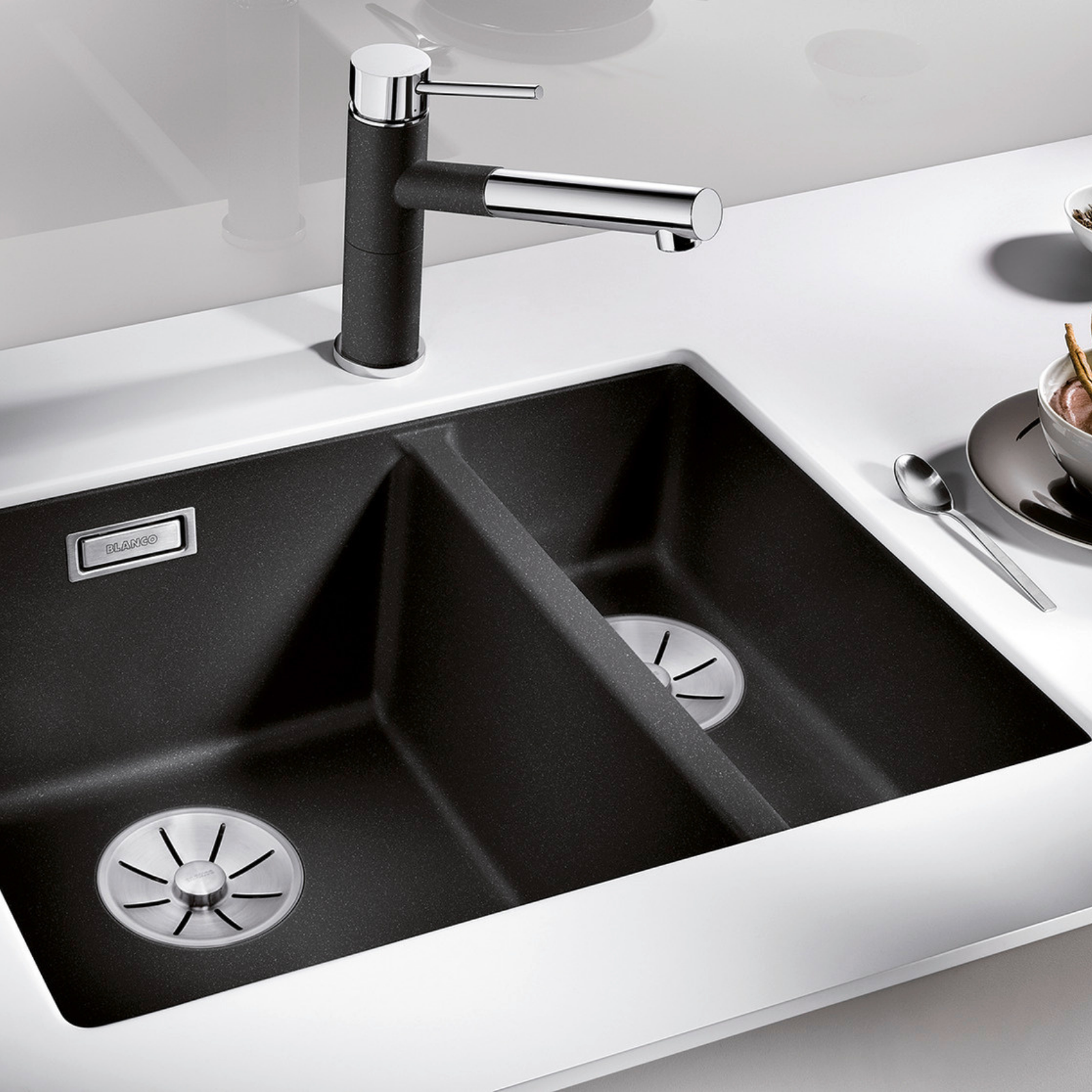 Subline 340/160-U Right Silgranit Infino Anthracite
