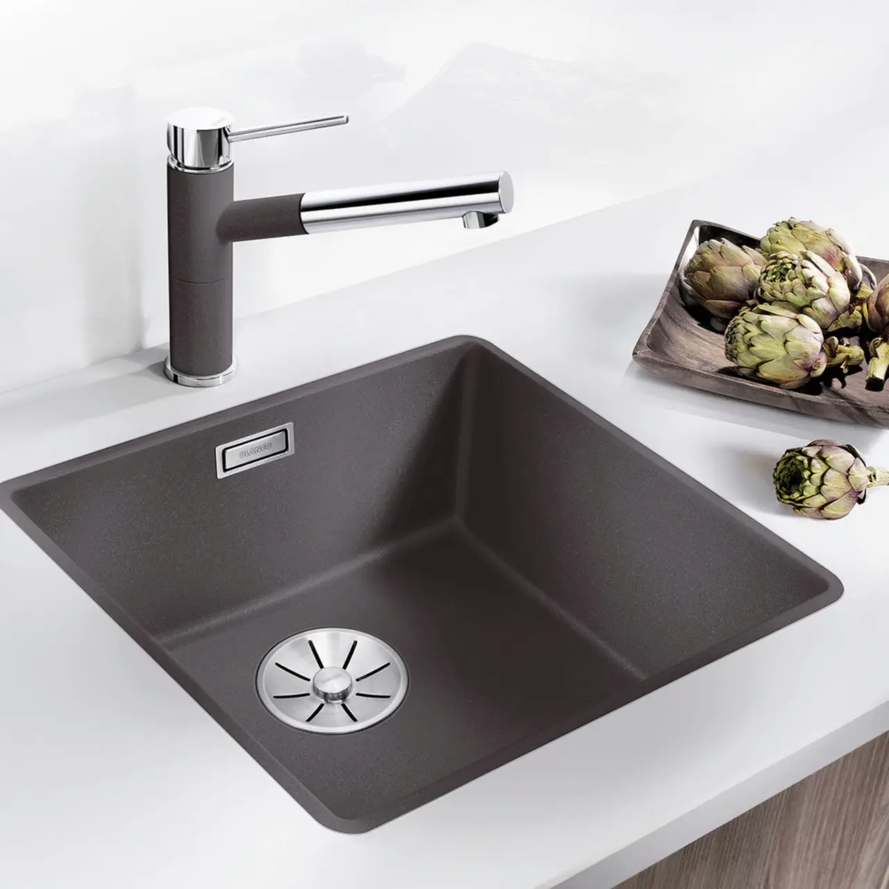 Subline 400-F Silgranit Infino Sink in Pebble Grey