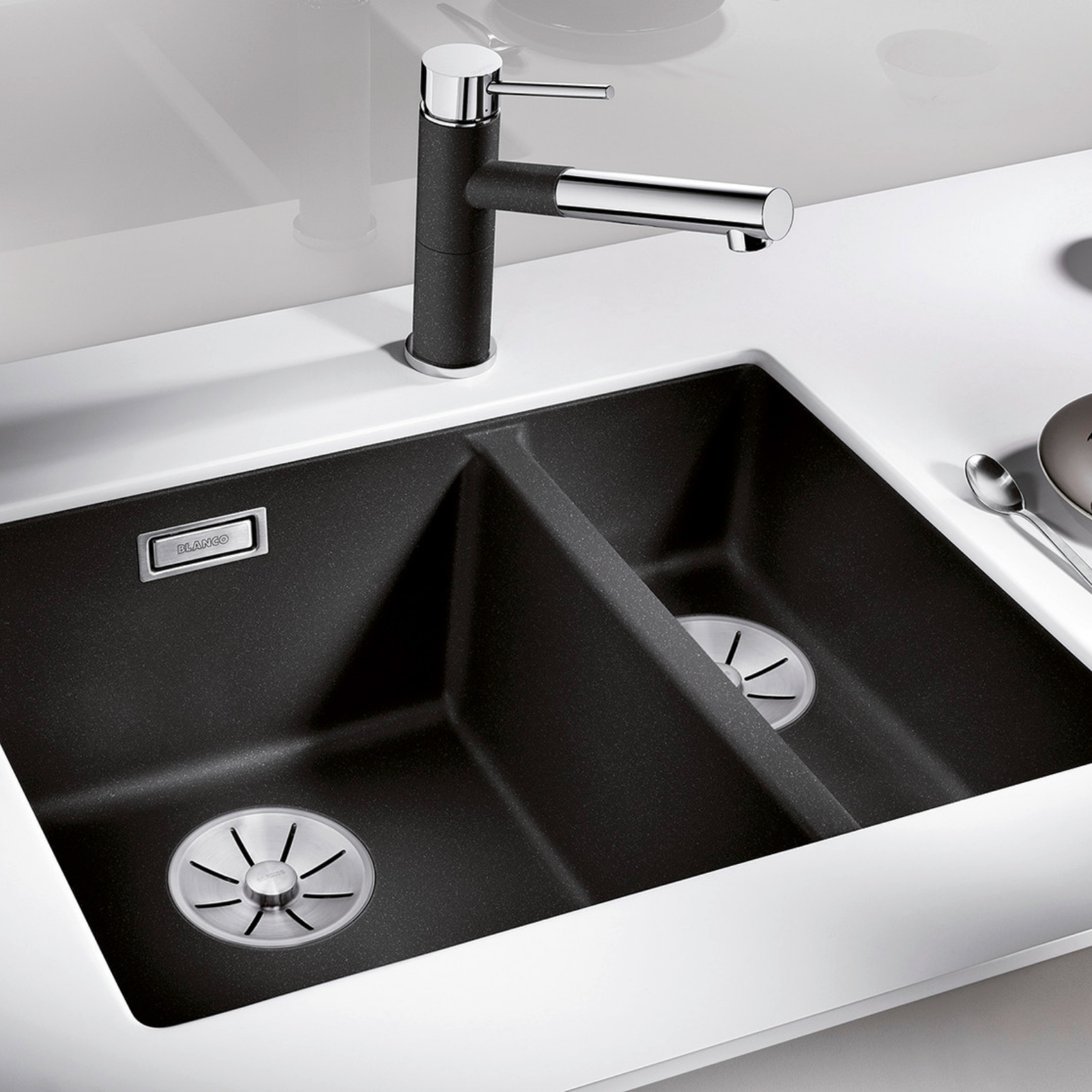 Subline 340/160-U Left Silgranit Infino Anthracite Sink