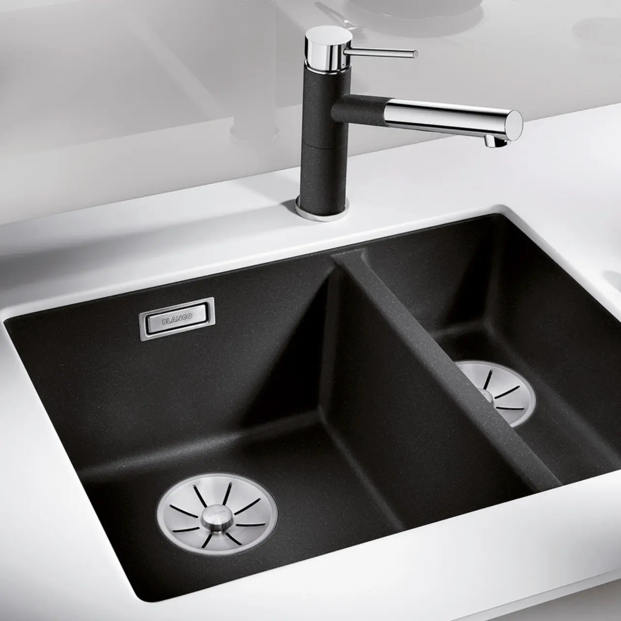 Subline 340/160-U Right Silgranit Infino Pebble Grey