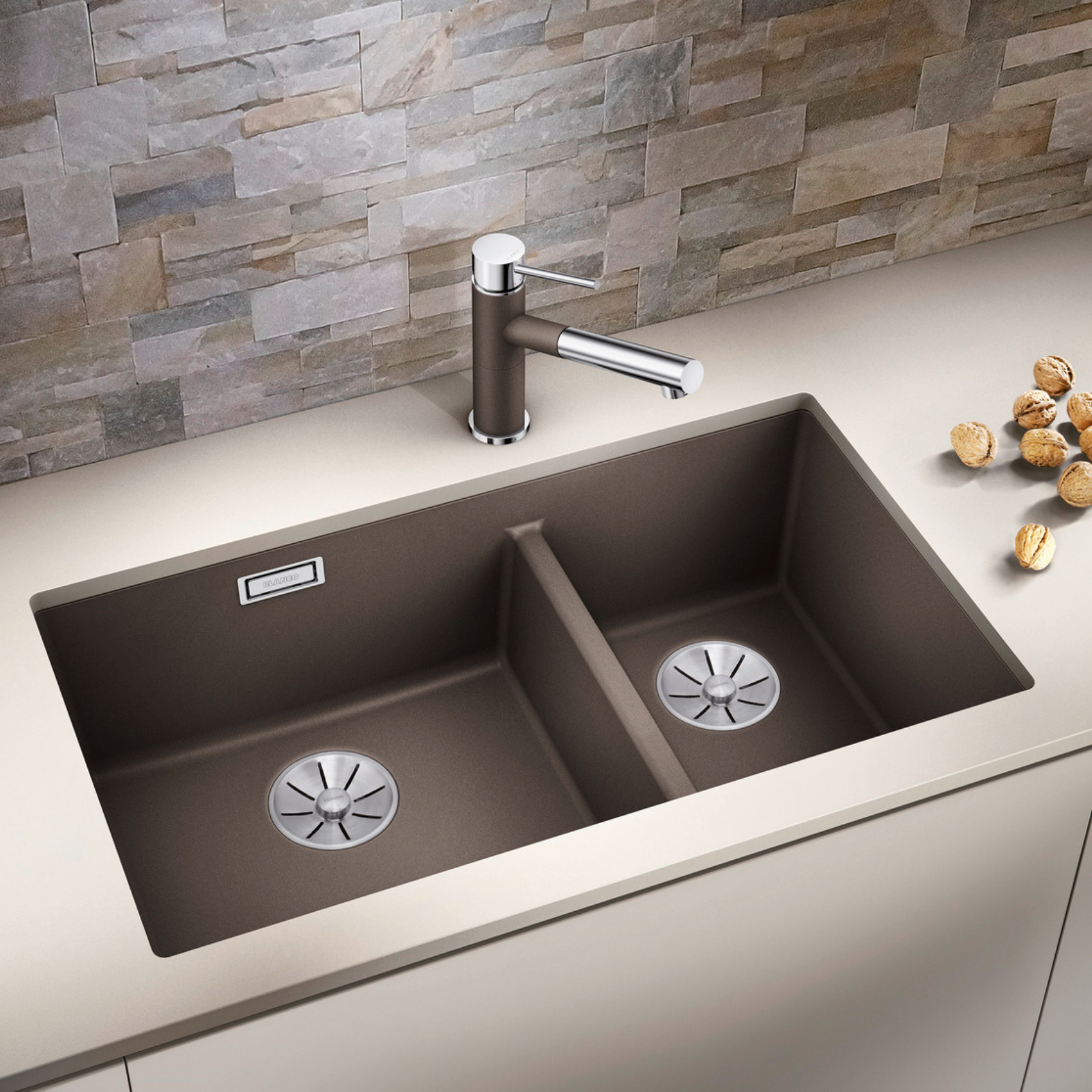 Subline 430/270-U Silgranit Infino Klippgrå Sink