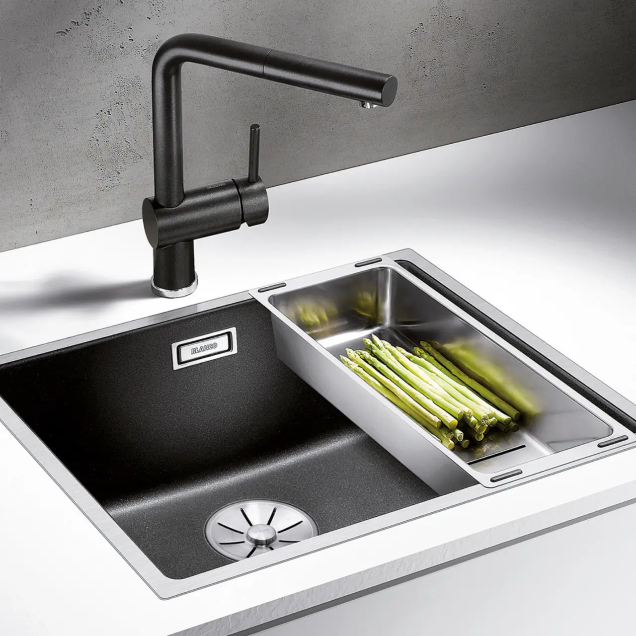 Subline 500-IF Steelframe Infino Anthracite Sink