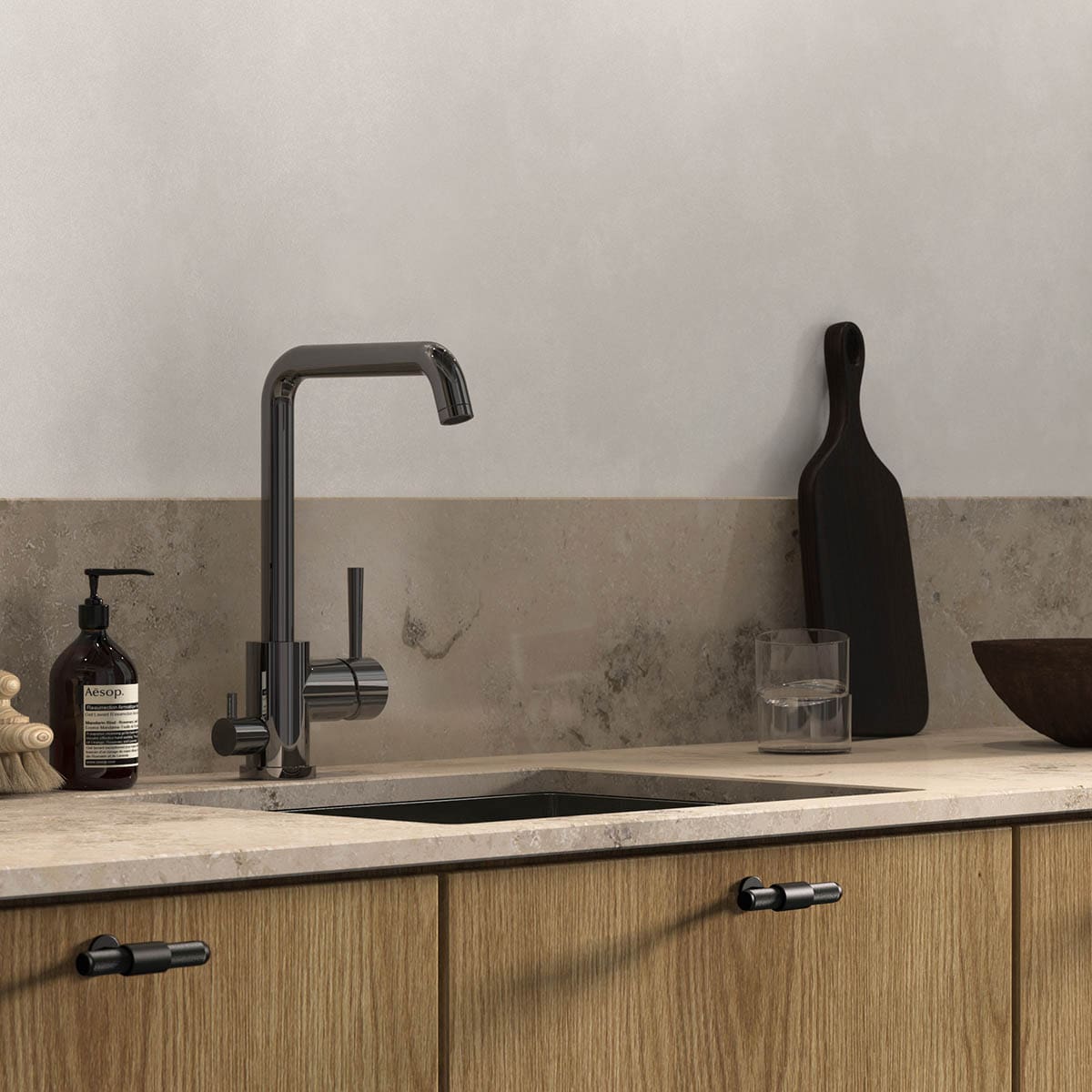 EVO984 Kitchen Mixer Black Chrome