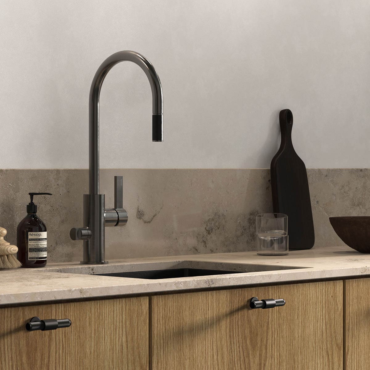 Kitchen Faucet ARM885 Black Chrome