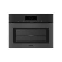 Handleless compact oven with microwave function H 7840 BMX Obsidian black matt