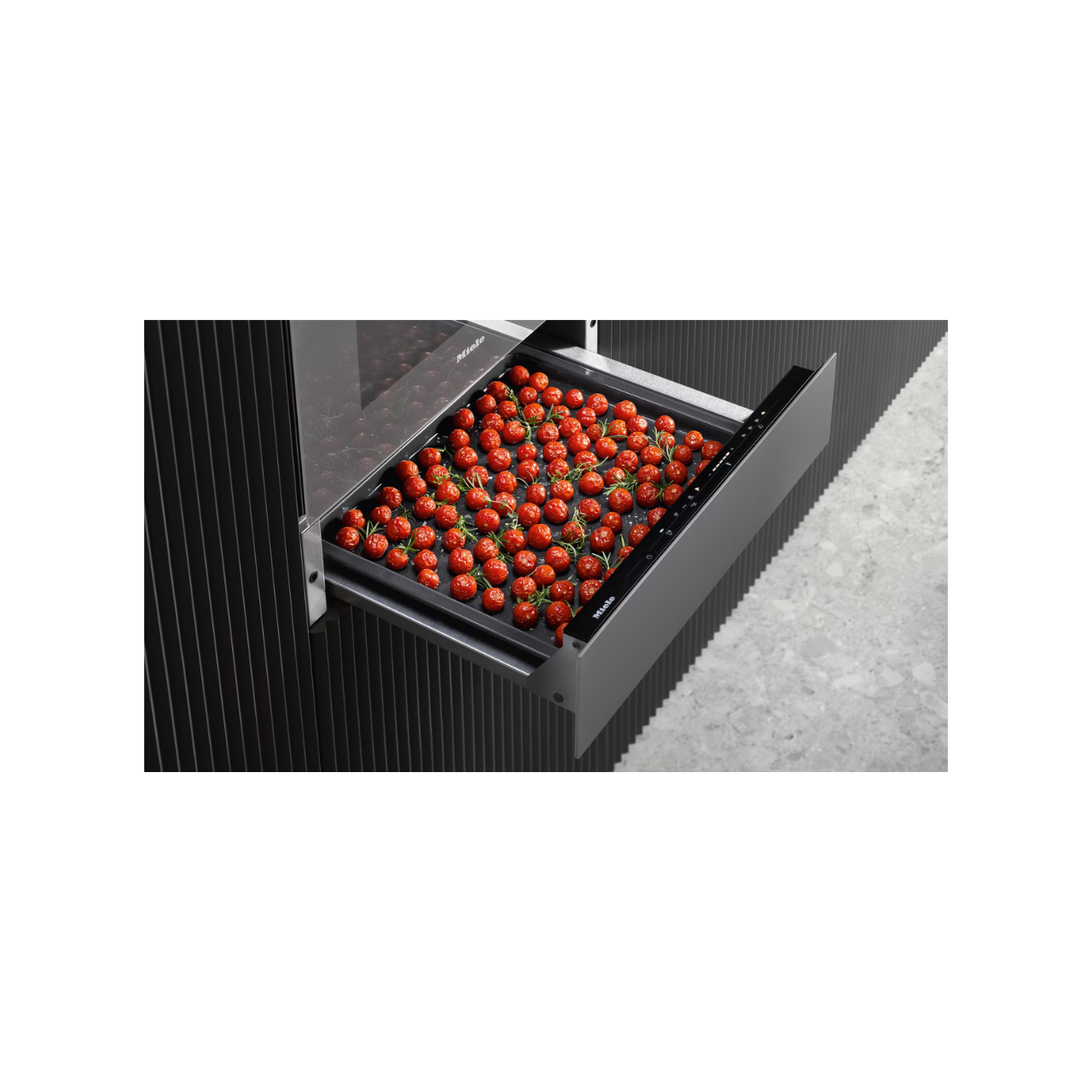 Handleless food and porcelain warmer ESW 7010 Obsidian black matt