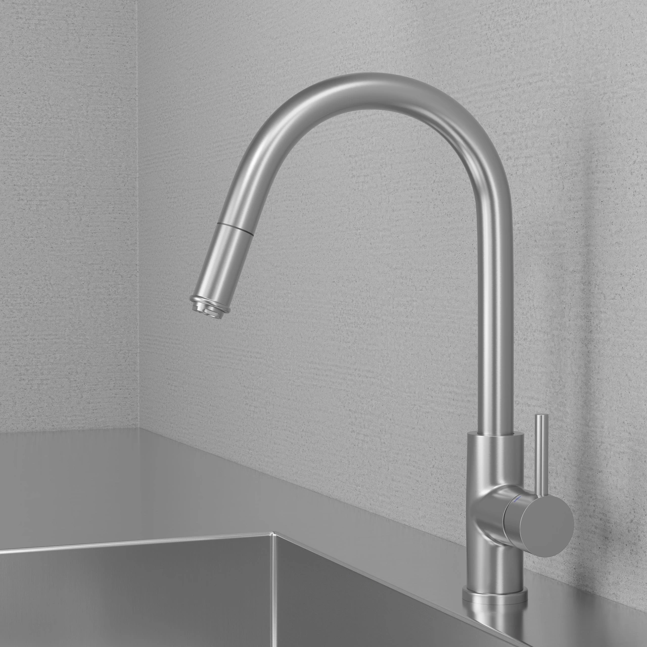 Köksblandare Steel Access Original - Utan Diskmaskinsavst.