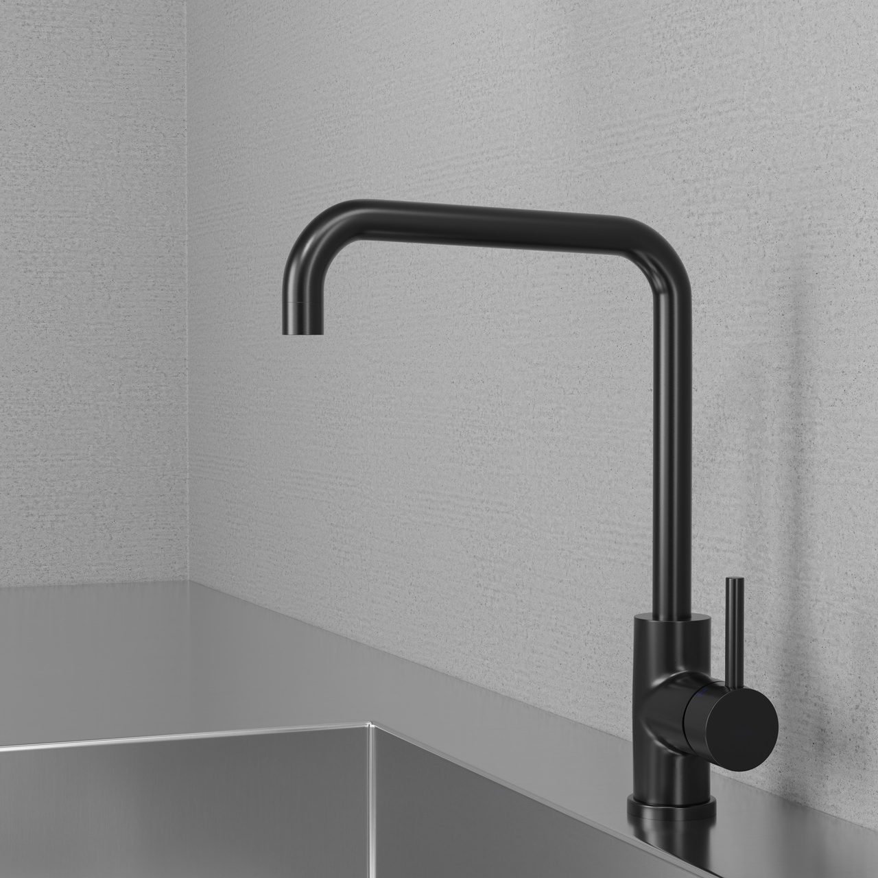 Kitchen Faucet Steel Square Shadow