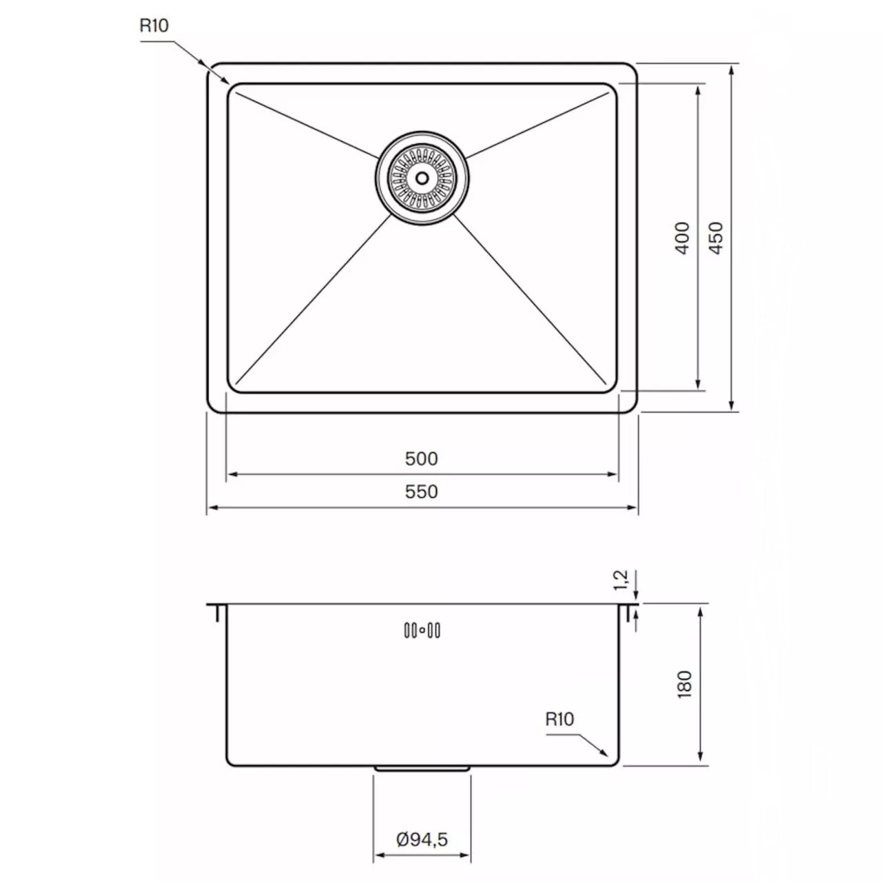 Sink 5040 PVD Matte Black