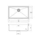 Sink 8040 PVD Matte Black