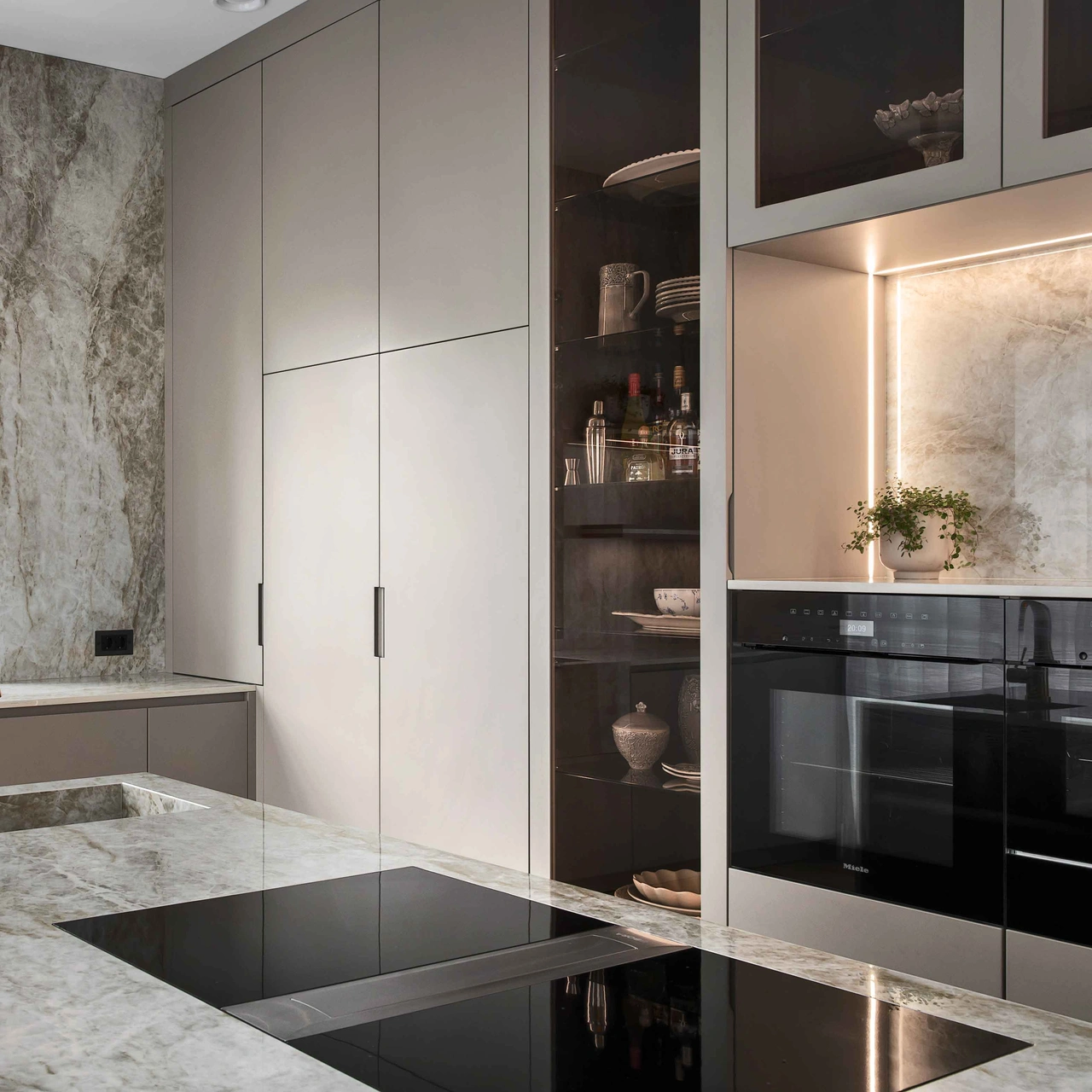 BORA Professional 3.0 paket, All black - med två st flexibla induktionshällar