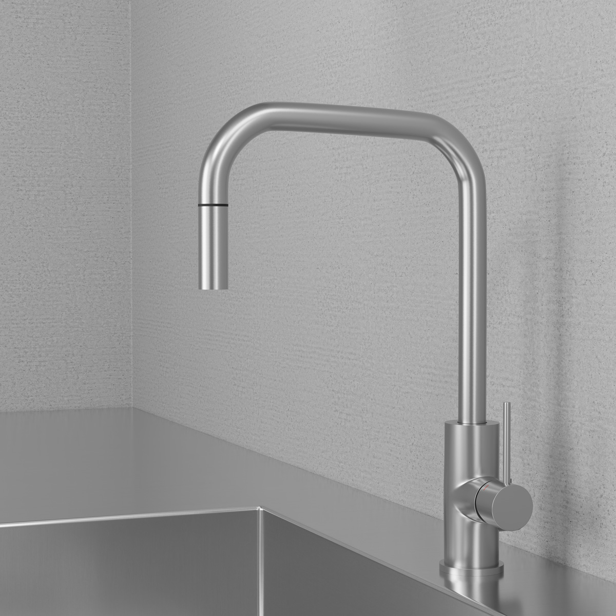 Kitchen Mixer Steel Accent Square Original D