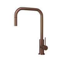 Kitchen Faucet Steel Accent Square Amber