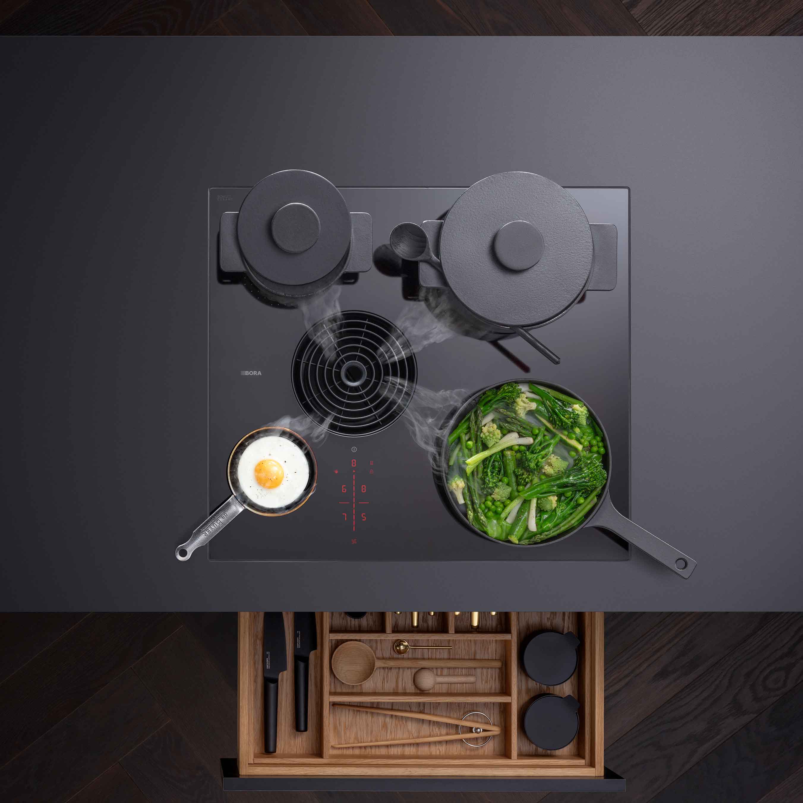 S Pure Induction Cooktop with Charcoal Filter