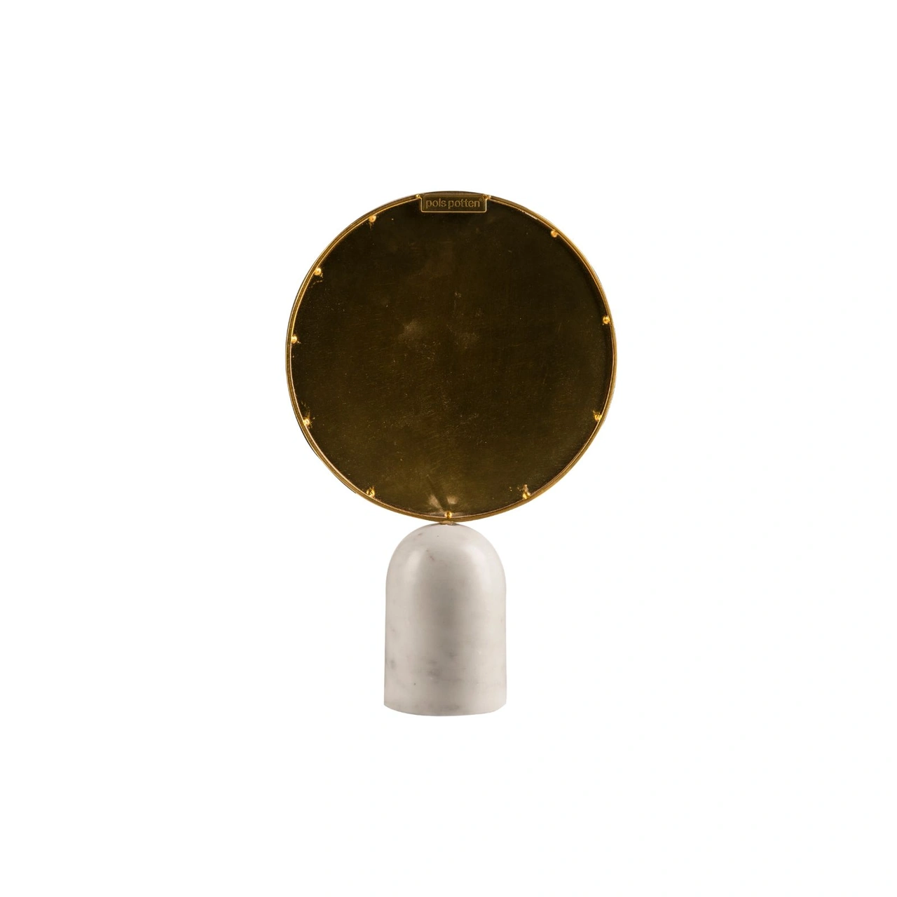 Round Mirror with Marble Base