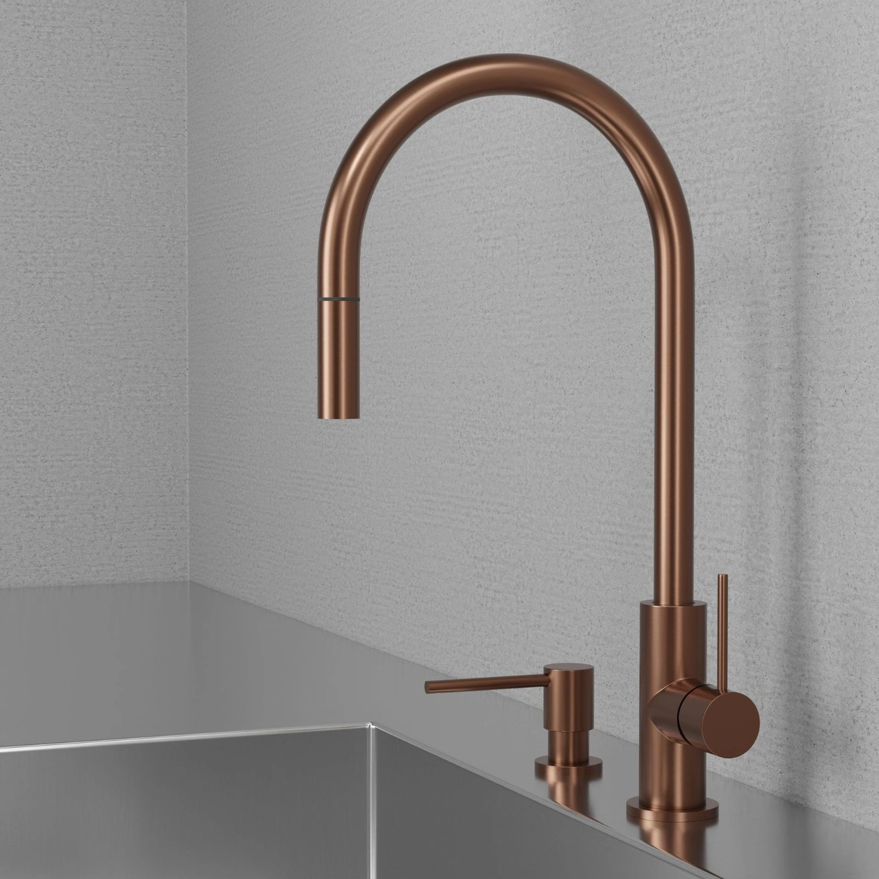 Köksblandare Steel Accent Amber - Utan Diskmaskinsavst.