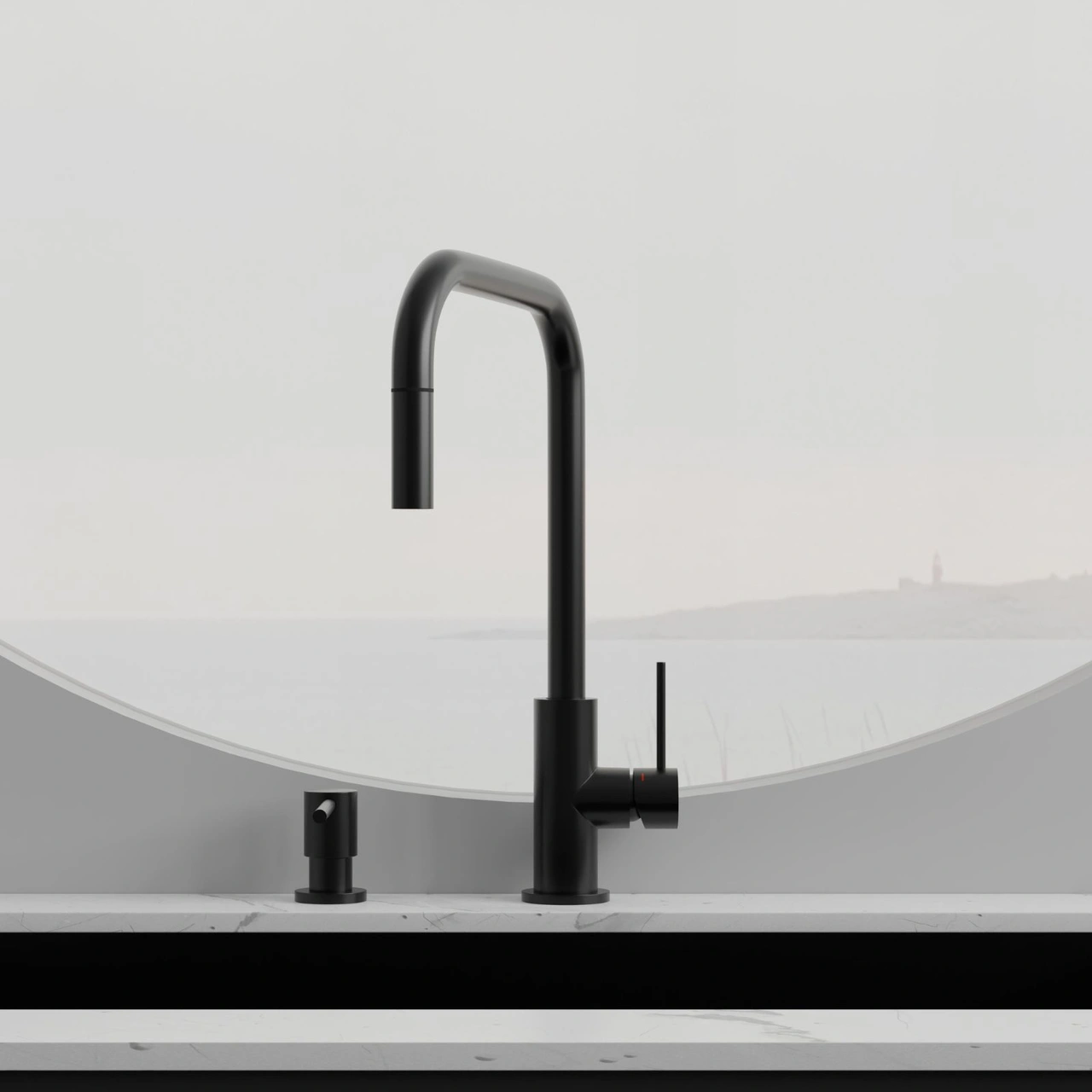 Köksblandare Steel Accent Square Shadow - Utan Diskmaskinavst.