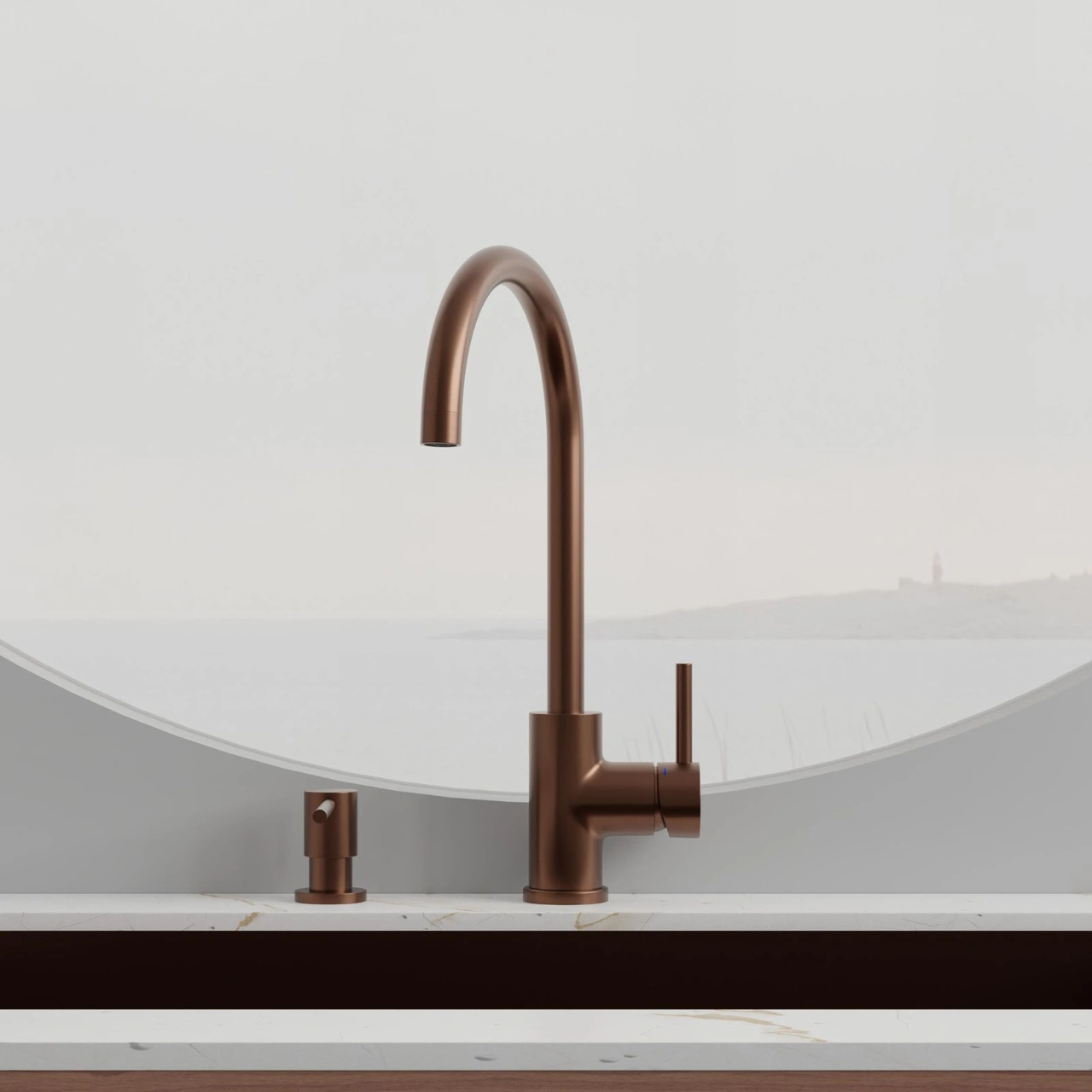 Kitchen Faucet Steel Curve Amber D