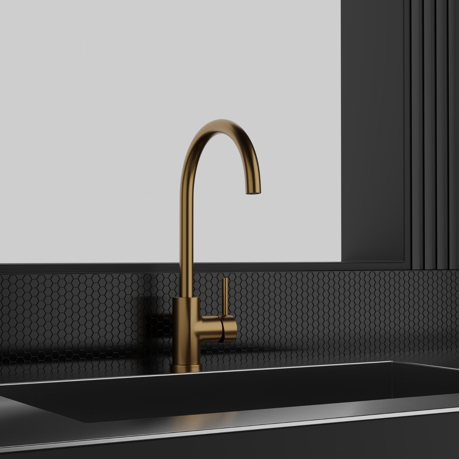 Kitchen Mixer Steel Curve Sand