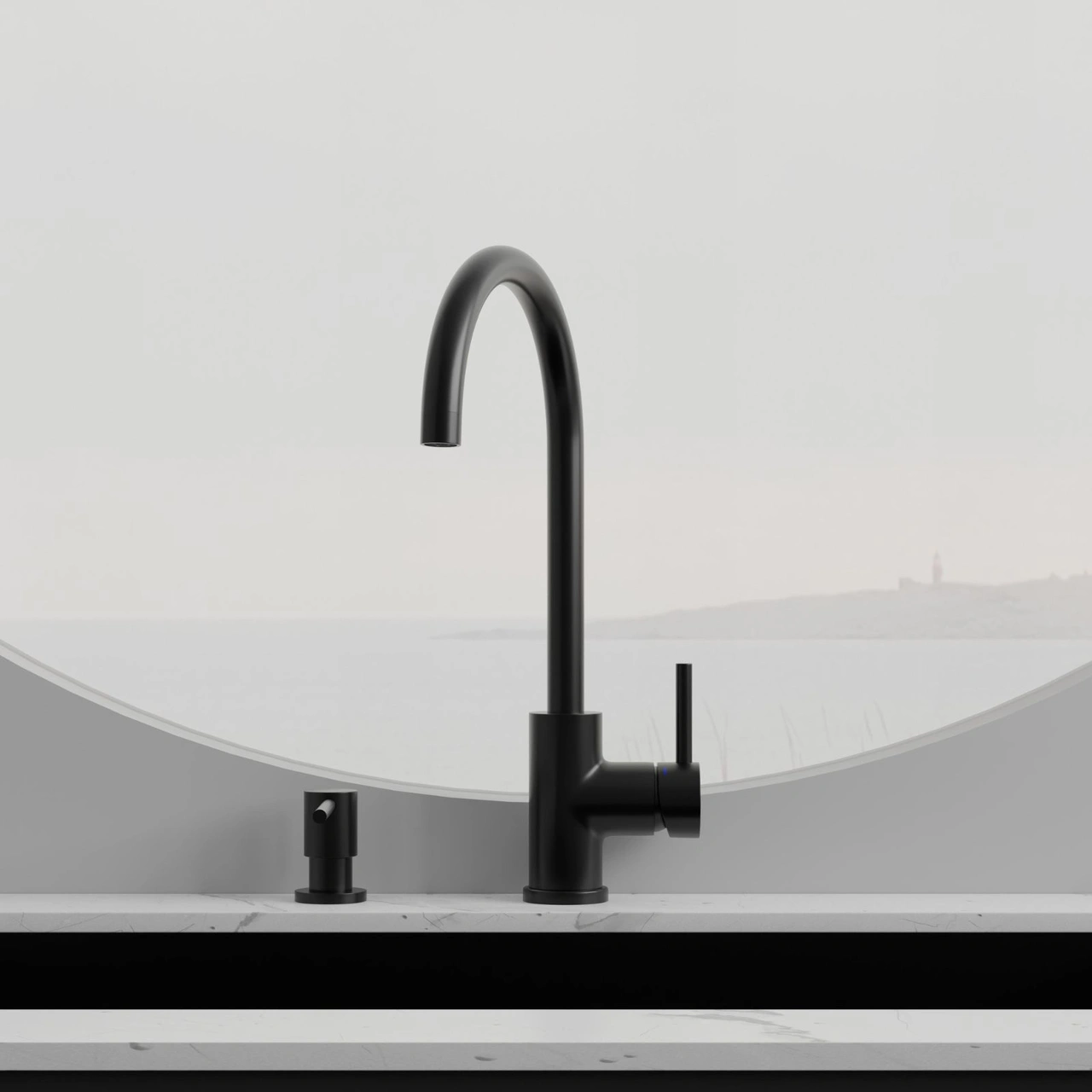 Köksblandare Steel Curve Shadow - Utan Diskmaskinsavst.