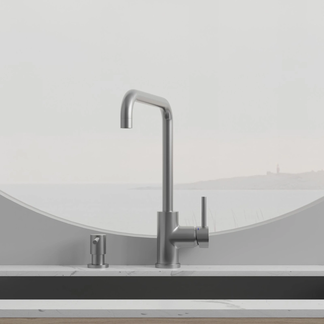 Köksblandare Steel Square Original - Utan Diskmaskinsavst.